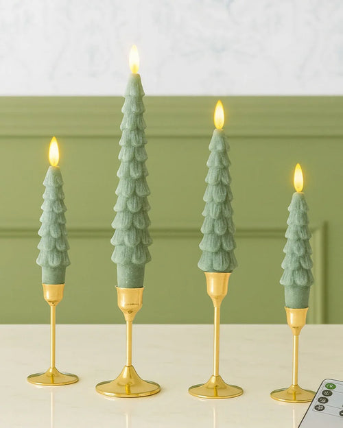 Flameless Taper Candles, Set of 2