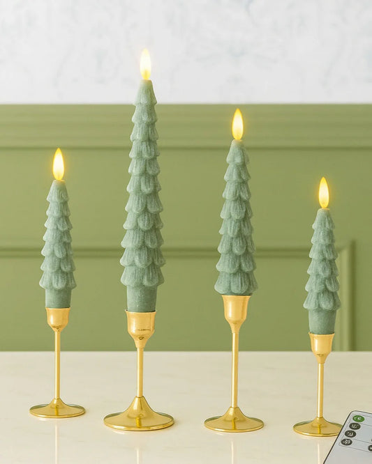Flameless Taper Candles, Set of 2