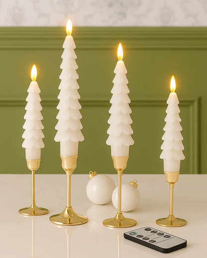 Flameless Taper Candles, Set of 2